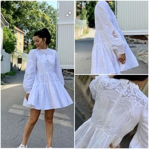 by TiMo Embroidered Linen Mini Dress